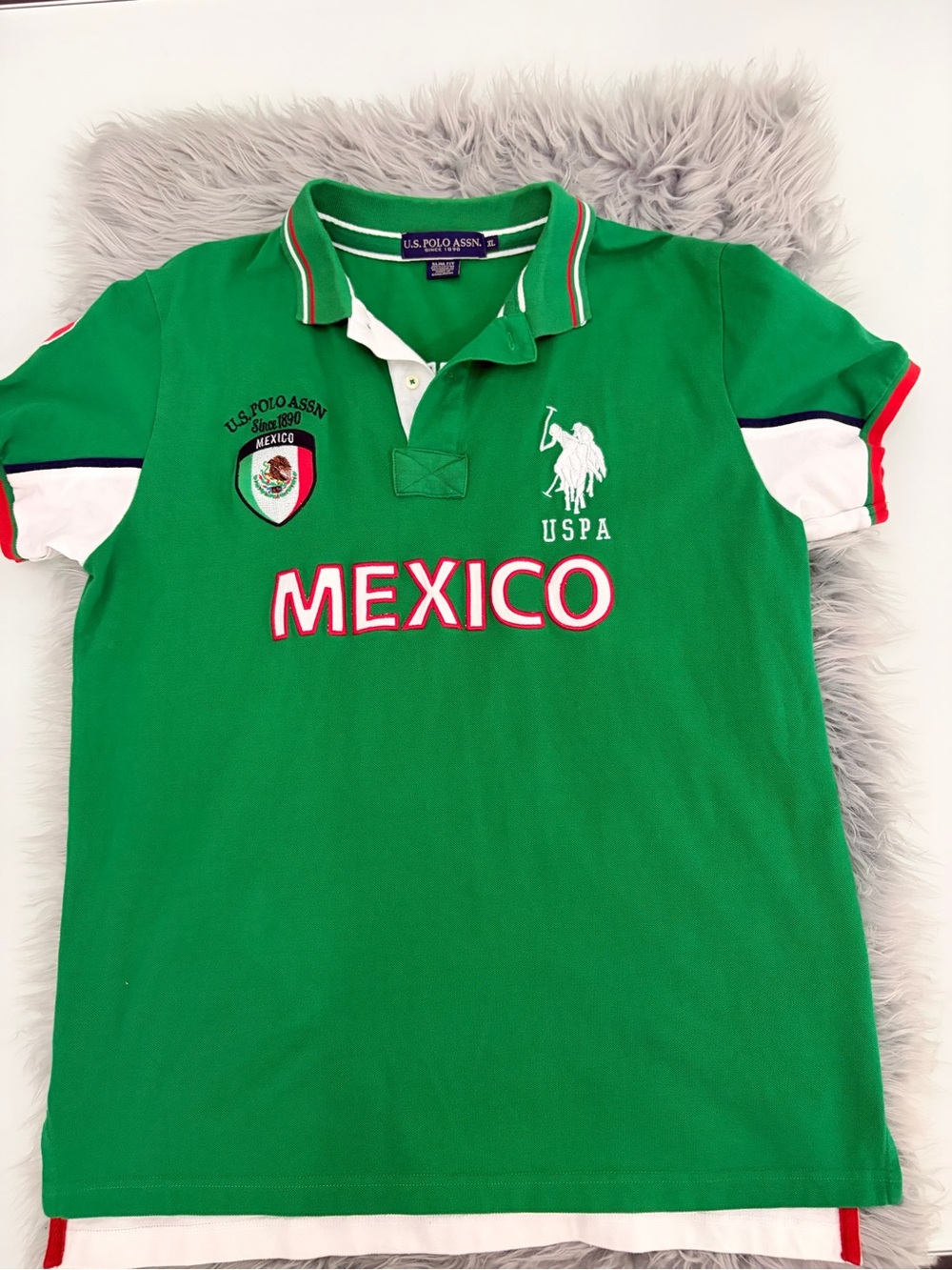 U.S. Polo Assn. Green Mexico Embroidered Polo